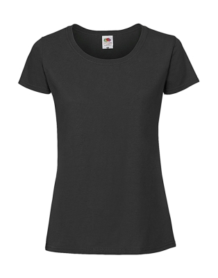 Ladies Iconic 195 Ringspun Premium T / Fruit of the Loom 61-424-0 S-Black