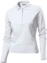 Damen Poloshirt LA / Gr.S, Navy / Hanes G139 L White
