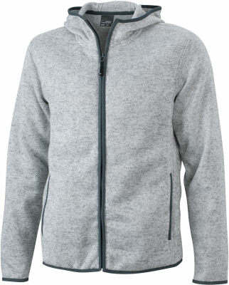 Mens Knitted Fleece Hoody / James Nicholson JN589