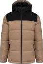 Unisex Steppparka mit Kapuze in zwei Farbtönen /...
