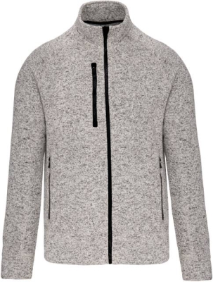 Herren Melange Strickfleece Jacke / Kariban K9106