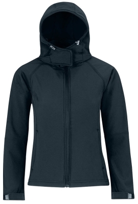 Damen Kapuzen Softshell Jacke / B&C Hooded Softshell Women XL Navy