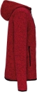 Herren Melange Kapuzen Strickfleece Jacke / Proact PA365