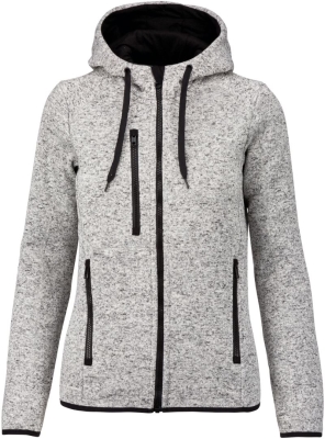 Damen Melange Kapuzen Strickfleece Jacke / Proact PA366