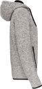 Damen Melange Kapuzen Strickfleece Jacke / Proact PA366