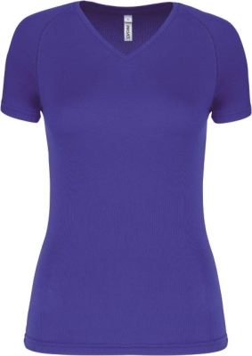 Damen V-Ausschnitt Sport Shirt / Proact PA477 XL-Violet