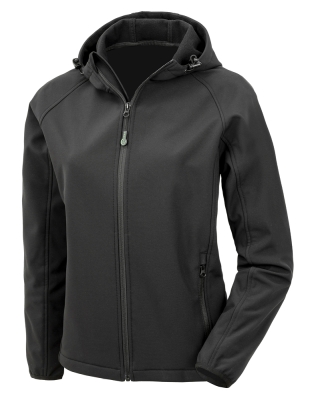 Womens Recycled 3-Layer Hooded Softshell / Result R911F