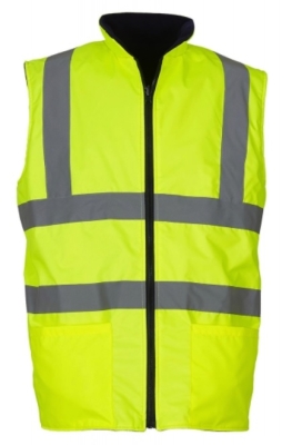 Fluo Fleece Reversible Bodywarmer / Hi-Vis Fleece Yoko HV008F