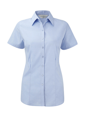 Damen Bluse KA bis Gr.4XL / Ladies Herringbone Shirt / Russel R-963F-0