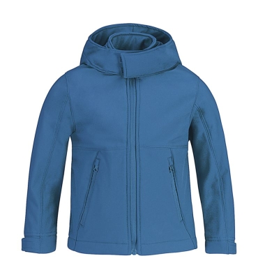 Kinder Kaupzen Softshelljacke / Kids Hooded Softshell B&C JK969