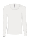 Damen Langarm-Shirt Ovale Neck / TW261 M White