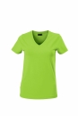 Damen V-Tshirt bis Gr.2XL / James &amp; Nicholson  M Lime Green