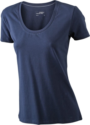 Ladies Stretch Round-T / James Nicholson JN926 S-Navy