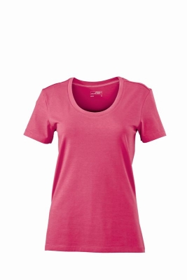 Ladies Stretch Round-T / James Nicholson JN926 S-Pink