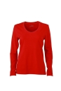 Ladies Stretch Shirt Long-Sleeved / James & Nicholson JN927 XL-Red