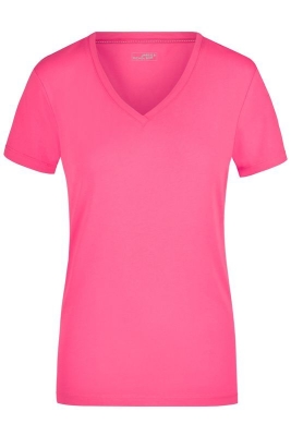 Ladies Stretch V-T / James Nicholson JN928 S-Pink