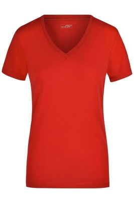 Ladies Stretch V-T / James Nicholson JN928 M-Red