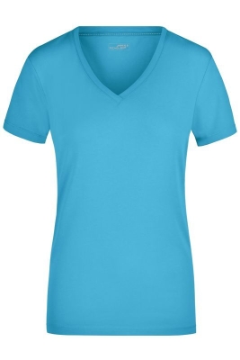 Ladies Stretch V-T / James Nicholson JN928 2XL-Turquoise