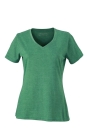 Ladies Heather T-Shirt / James Nicholson JN973 M-Green Melange
