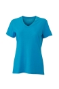 Ladies Heather T-Shirt / James Nicholson JN973 L-Turquoise Melange