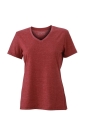 Ladies Heather T-Shirt / James Nicholson JN973 L-Wine Melange