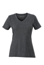 Ladies Heather T-Shirt / James Nicholson JN973 2XL-Black Melange