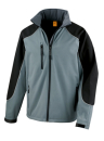 Ice Fell Hooded Softshell Jacket / Result R118X L-Grey/Black