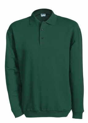 Polosweatshirt schwere Qualität bis Gr.2XL / James Nicholson JN041