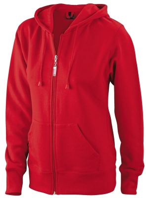 Kapuzen-Sweatjacke Damen / James & Nicholson JN053 M-Red