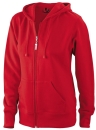 Kapuzen-Sweatjacke Damen / James & Nicholson JN053 XL-Red
