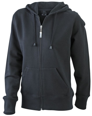 Kapuzen-Sweatjacke Damen / James & Nicholson JN053 2XL-Black