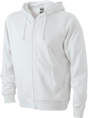 Kapuzenjacke klassisch / James & Nicholson JN059 S-White