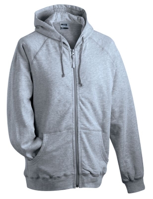 Kapuzenjacke klassisch / James & Nicholson JN059 XL-Grey Heather