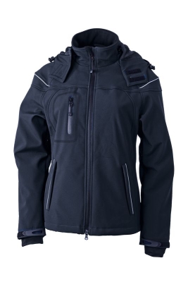 Ladies Winter Softshell Jacket / James & Nicholson JN1001 L-Navy