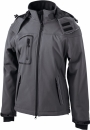 Ladies Winter Softshell Jacket / James & Nicholson JN1001 L-Carbon