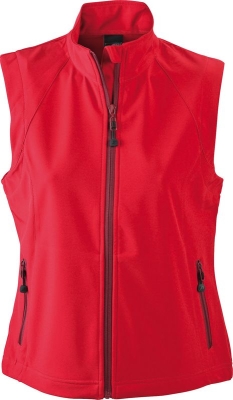 Ladies Softshell Vest / James & Nicholson JN1023 M-Red