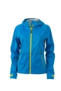 Ladies Outdoor Jacket / James&Nicholson JN1097 L-Aqua/Acid-Yellow