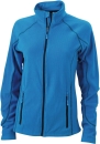 Ladies Structure Fleece Jacket / James Nicholson JN596 M-Aqua/Navy