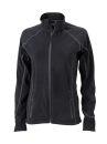 Ladies Structure Fleece Jacket / James Nicholson JN596 2XL-Black/Carbon