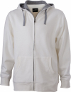 Ladies Lifestyle Zip-Hoody / James Nicholson JN962 S-Offwhite/Grey Heather