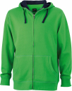 Ladies Lifestyle Zip-Hoody / James Nicholson JN962 M-Green/Navy