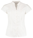 Womens Tailored Fit Mandarin Collar Blouse SSL / Kustom Kit KK727