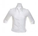 Womens Tailored Fit Continental Blouse 3/4 / Kustom Kit KK715 XS-White