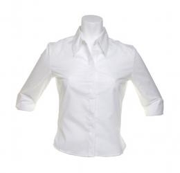 Womens Tailored Fit Continental Blouse 3/4 / Kustom Kit KK715 M-White