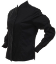 Womens Tailored Fit Mandarin Collar Shirt / Kustom Kit KK740 XL-Black