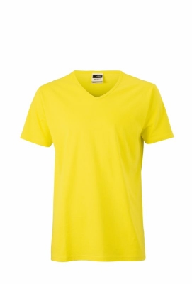 Herren V-Ausschnitt T-Shirt Baumwolle / James & Nicholson JN912