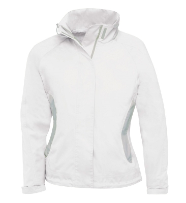 Damen Regenjacke / B&C Sparkling/ L White/Grey