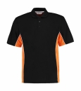 Herren Track Polo-Shirt/ Kustom Kit KK475 L Black/Gold/White