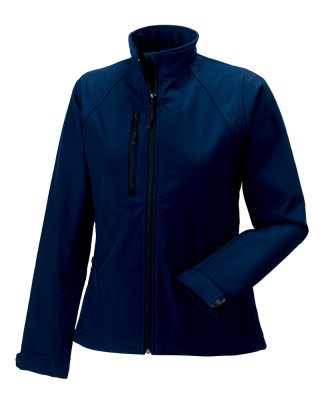 Damen Softshell Jacke / Russell 140F/ Red L French Navy