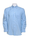 Oxford Langarm Herrenhemd / Kustom Kit KK351  15.5 Inch (39/40cm Halsumfang) Light Blue